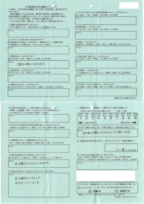 １００点「我が家はお葬式はなかたさんにお願いしています。」