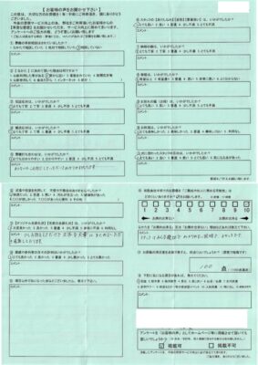 １００点「スタッフはみんな親切で分かりやすい説明で良かったです。」
