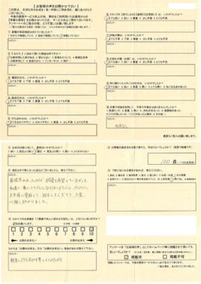 １００点「菩提寺はあったけれど、納骨を希望しない私たちに、後にトラブルにならないようにと代わりにお寺様に電話して話をしてくださり、大変助かりました。」